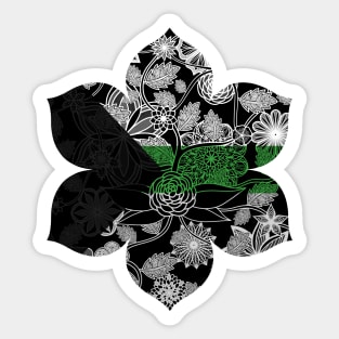 Flight Over Flowers of Fantasy - Demiromantic Pride Flag Sticker